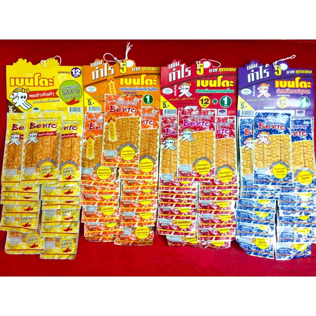 Combo 5 dây 13 gói mực bento Thái Lan 5 gam