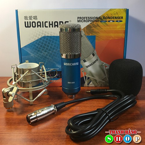 Micro Míc Thu âm BM900 Woaichang - Mic hát Karaoke Live Stream chuyên nghiệp