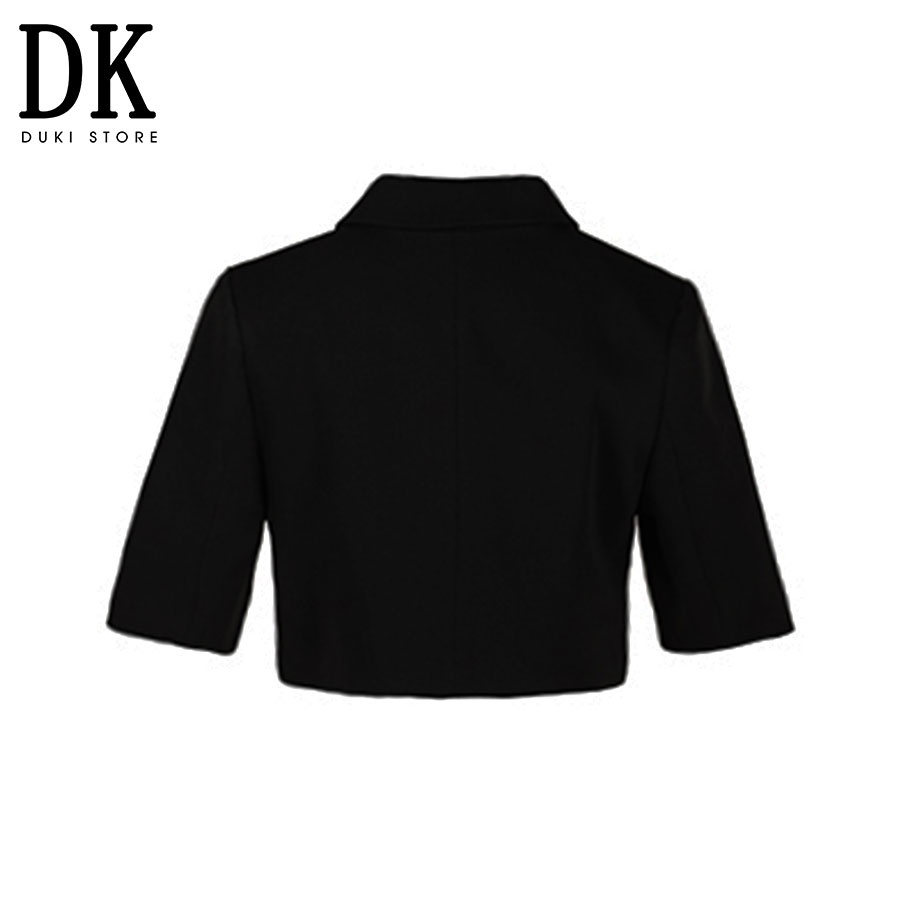 Áo khoác vest blazer dáng lửng màu đen cài khuy chéo cực cá tính BLU0066 - DUKI STORE