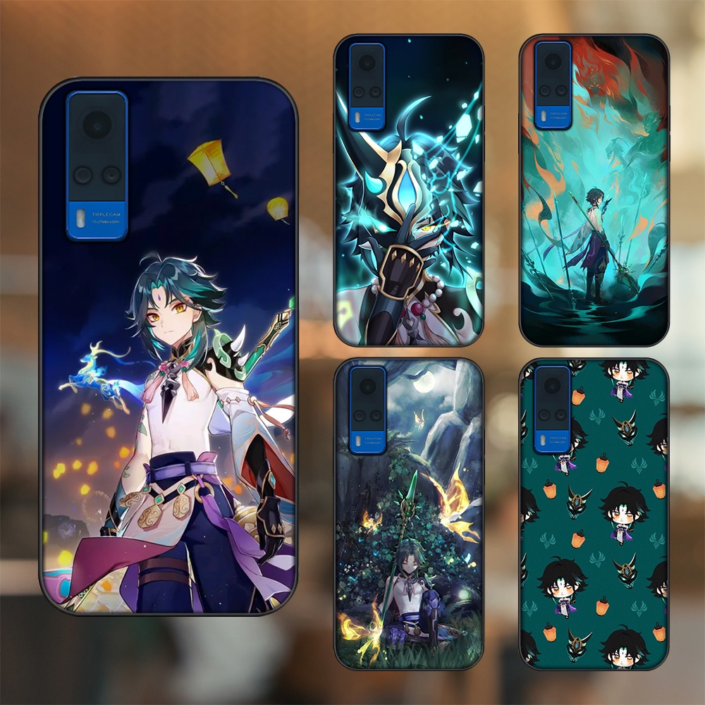 Ốp lưng Vivo Y51 2020, Y53s viền đen in hình Xiao Genshin Impact