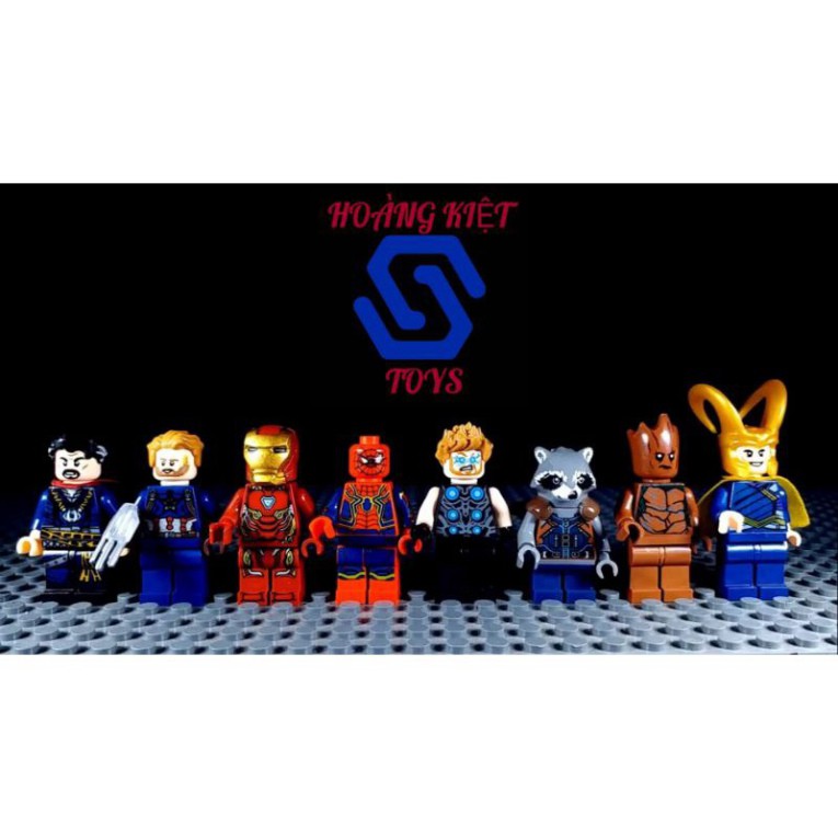 Lego Minifigure Avengers Super Heroes Dr.Strange, Captain America,Iron Man,Rocket, Spider Man,Thor,Loki,Groot YL832