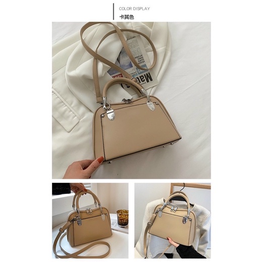 Túi công sở hến da trơn size 20 & sz 23 cm