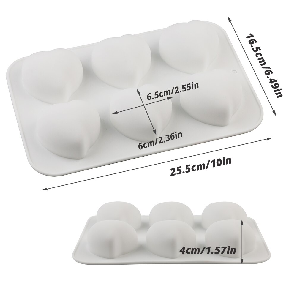 Khuôn 3D Kim Cương Trái Tim,Khuôn Silicone Làm Socola,Thạch,Bánh Muffin,Mousse,Pudding