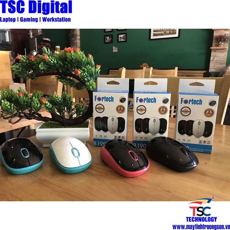 Chuột Không Dây  FORTECH B190 Chính Hãng Bảo Hành 2 Năm
