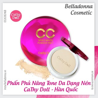 Phấn phủ trắng da dạng nén cathy doll speed white cc powder pact spf40 pa+++#21 ligjt beige
