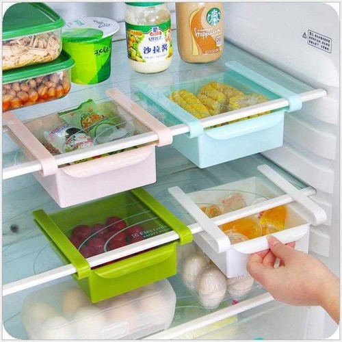 Khay nhựa để đồ tủ lạnh tiết kiệm không gian giúp tủ lạnh ngăn nắp đựng trái cây rau củ