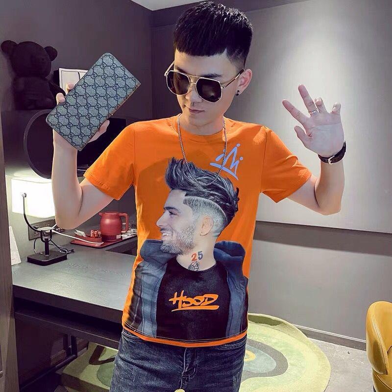 Áo nam tay ngắn cổ tròn in hình thời trang mùa hè mới