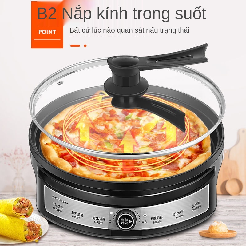 Chảo nướng điện Rongshida Gia dụng làm sâu và tăng tệp Máy bánh kếp hai mặt được gọi là chiên một