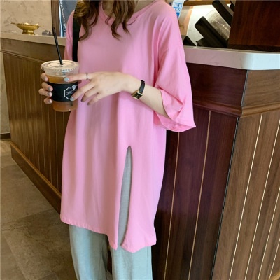 Áo Thun Xẻ Tà Dáng Dài JL-TX-377