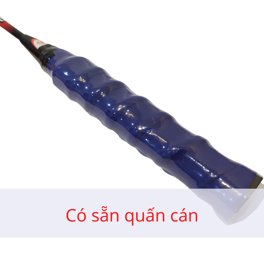 Vợt Cầu Lông HT Đỏ - 1 cây (TẶNG TÚI ĐỰNG VỢT) - Lực căng 9kg, có sẵn quấn cán [Chính hãng AAA-LHT]