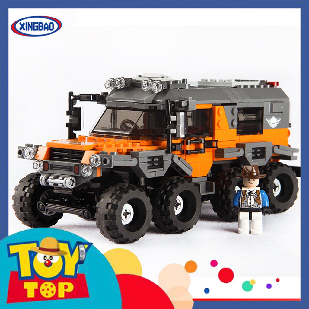 Đồ chơi ghép xe ô tô lắp ráp siêu xe địa hình Offroad dạng All Terrain Vehicle xếp hình oto XINGBAO 03027
