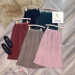 Chân Váy midi xếp ly kiểu hàng Quảng Châu loại 1 _ kèm ảnh thật