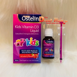 Vitamin D3 ostelin liquid kids cho bé