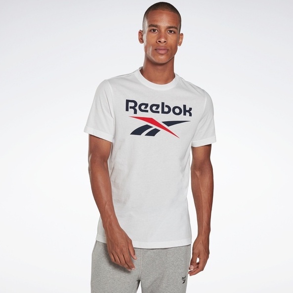 Áo Thun Thể Thao cotton Cổ Tròn Ngắn Tay In LOGO Reebok 6 Thời Trang Nam