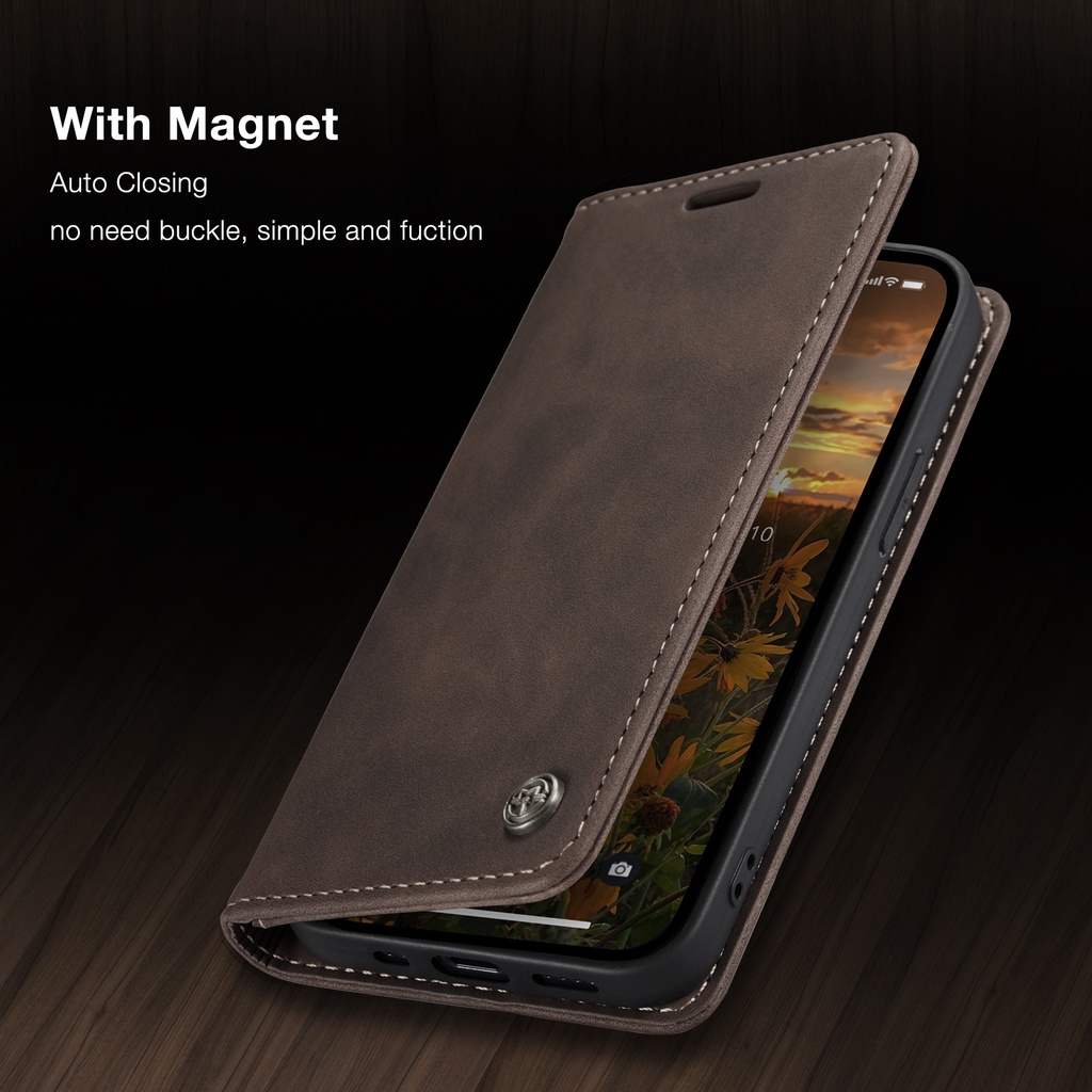 Caseme Bao Da Điện Thoại Dạng Ví Nắp Lật Nam Châm Làm Giá Đỡ Cho Apple iPhone 14 13 Pro MAX iPhone14 Plus iPhone13 mini - 013