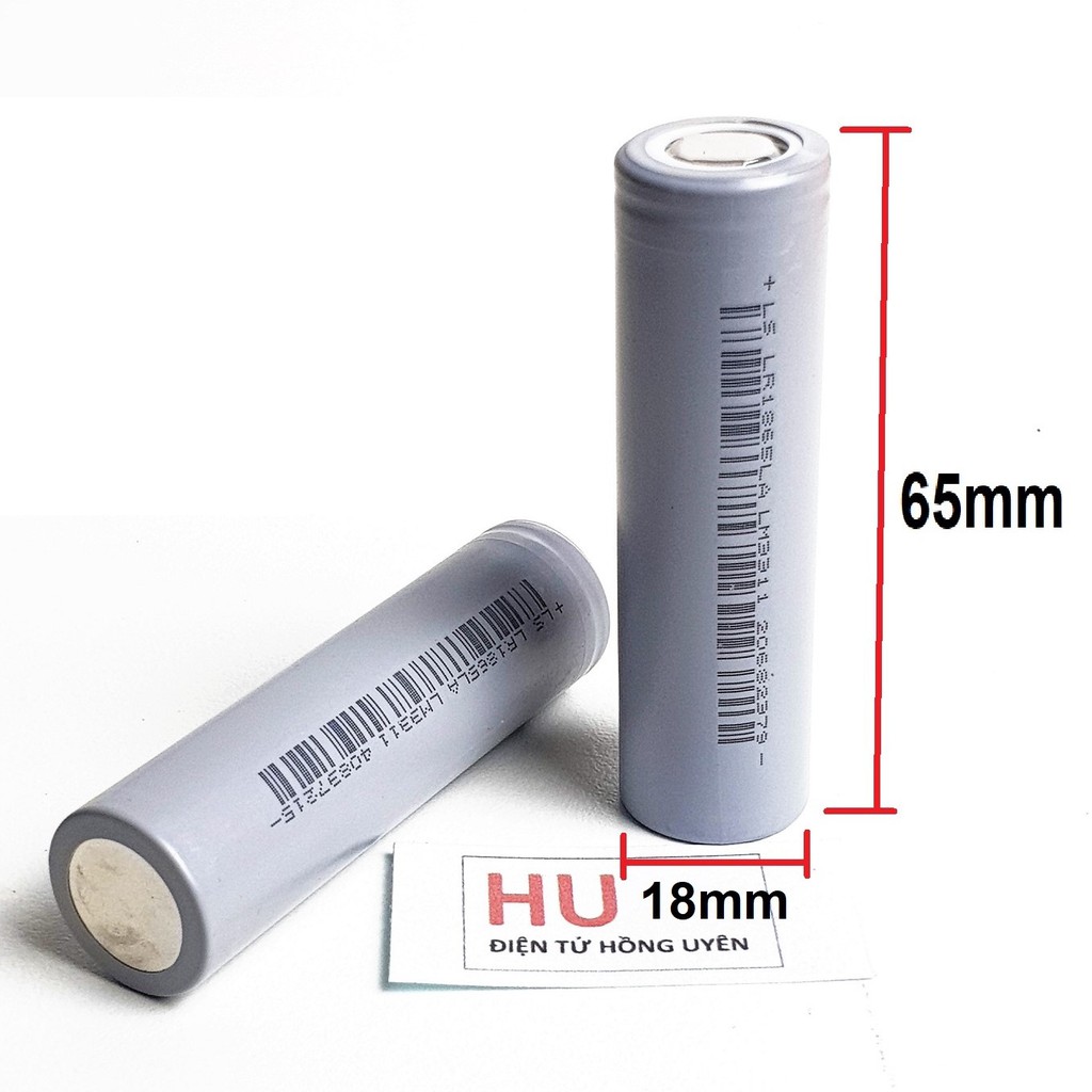 2 6Cell Pin Lishen Xám  3.7V 2000mAh xả cao 20A. Nội trở thấp dùng đóng pin máy khoan, pin dự phòng...