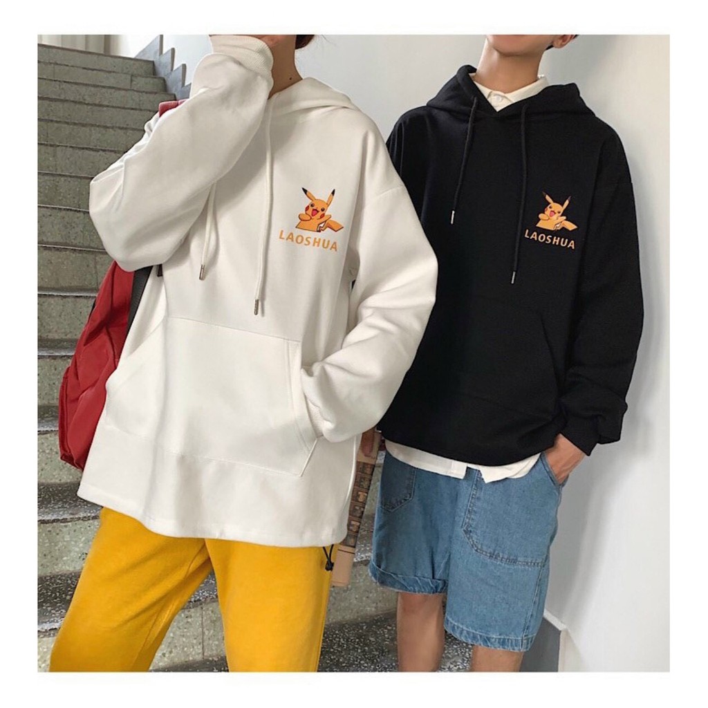Áo khoác, áo hoodie unisex nam nữ nỉ ngoại form rộng pikachu siêu chất năng động thời trang học đường | BigBuy360 - bigbuy360.vn