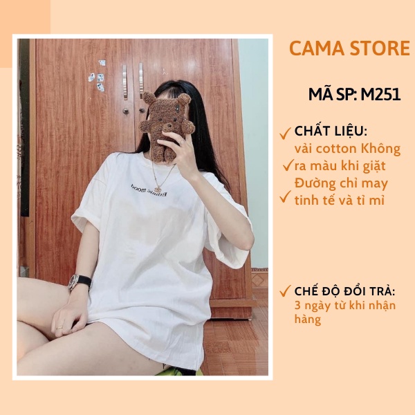 Áo thun unisex nam nữ tay lỡ form rộng in hình chữ CaMa Store M251 | BigBuy360 - bigbuy360.vn