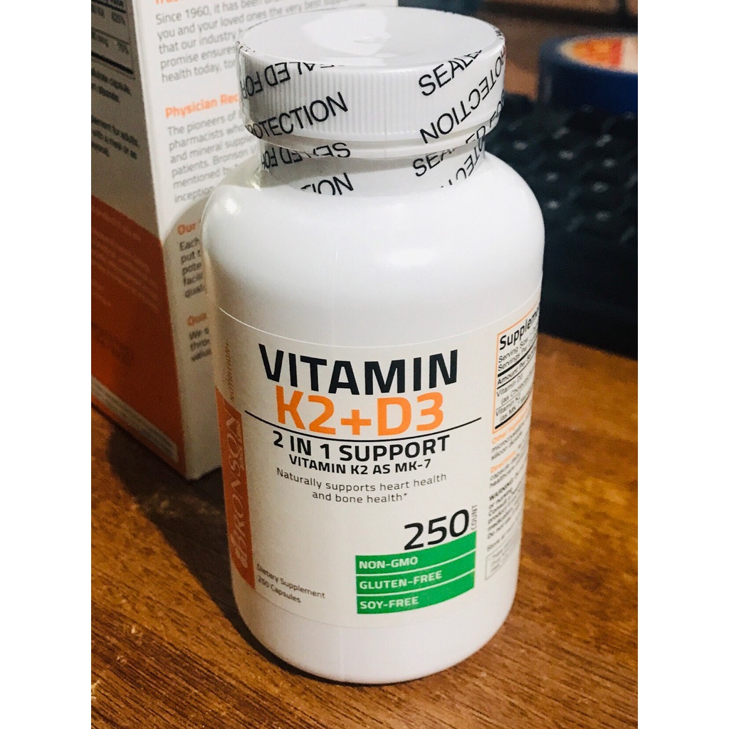 VITAMIN D3 K2 | Bronson Vitamin K2 + D3 nhập Mỹ | Tăng Đề Kháng - Chính Hãng Suppcare Store
