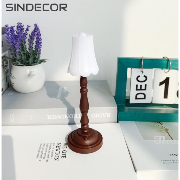 Đèn ngủ mini phong cách retro - Đèn bàn học trang trí kiểu dáng cổ điển tiện dụng Sindecor