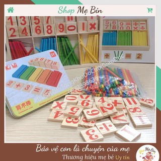 Đồ Chơi Toán Học Bộ Que Tính Bằng Gỗ Và Chữ Số Học Toán Thông Minh A224