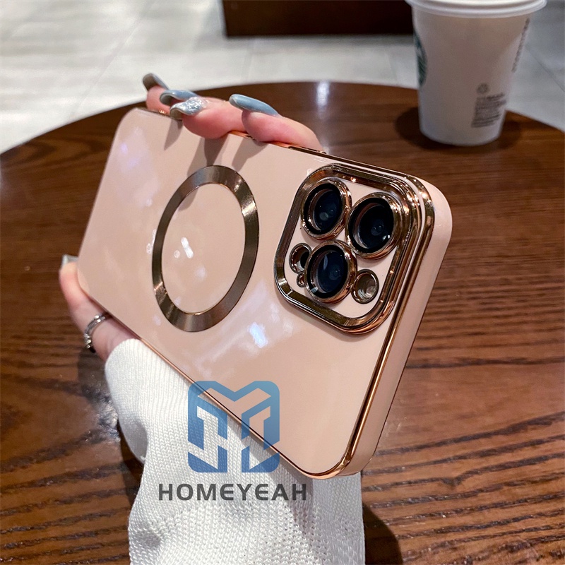 Ốp Điện Thoại Silicon Mạ Điện Chất Lượng Cao Hỗ Trợ Sạc Không Dây Cho iPhone 12 13 11 Pro Max ip13