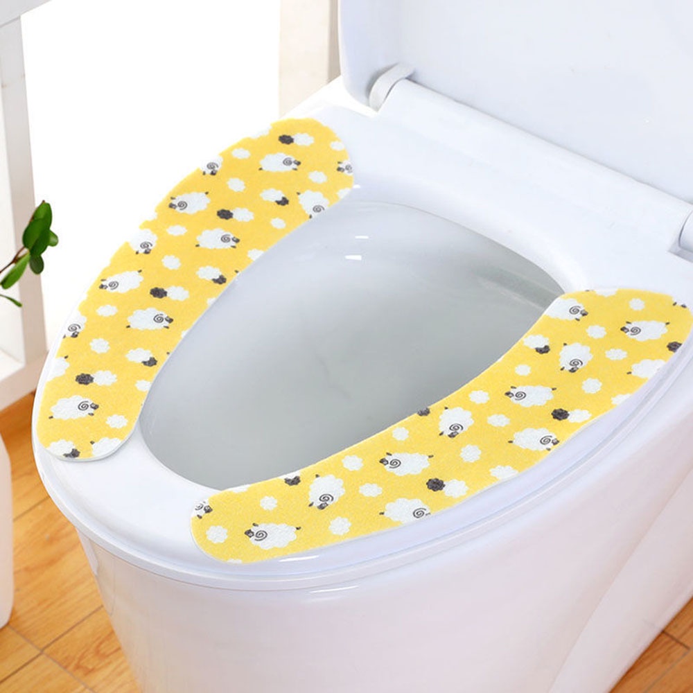 1 Miếng Dán Trang Trí Bệ Ngồi Bồn Cầu Chống Thấm Nước Tiện Lợi
