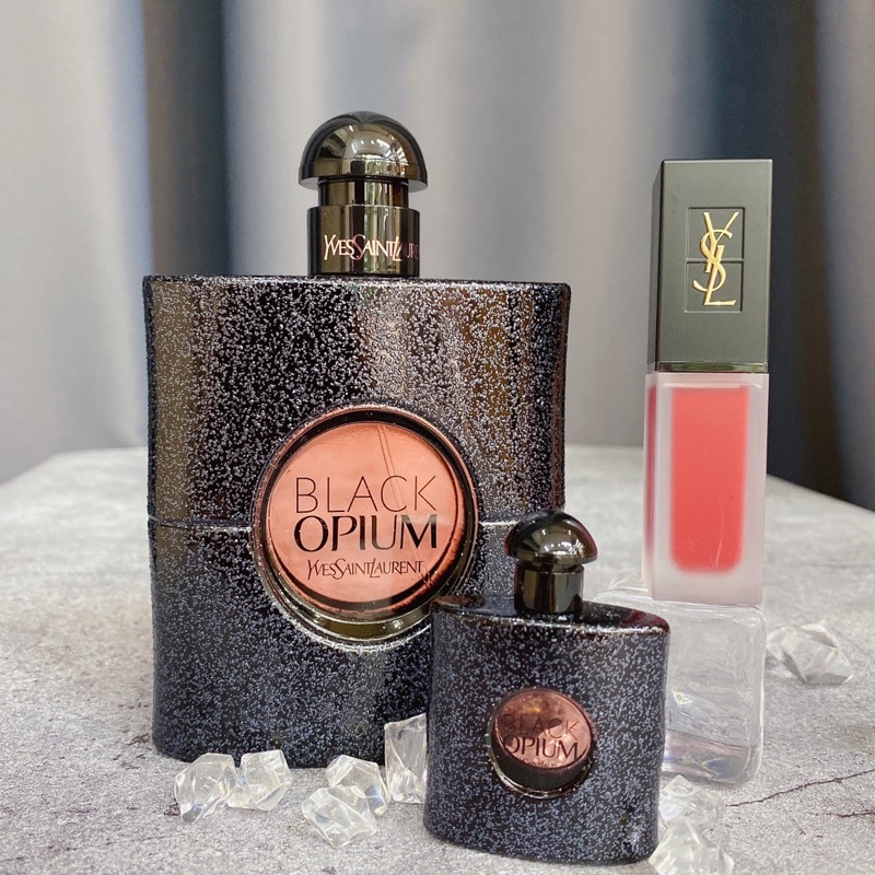 Bộ quà tặng nước hoa và son môi YSL Black Opium