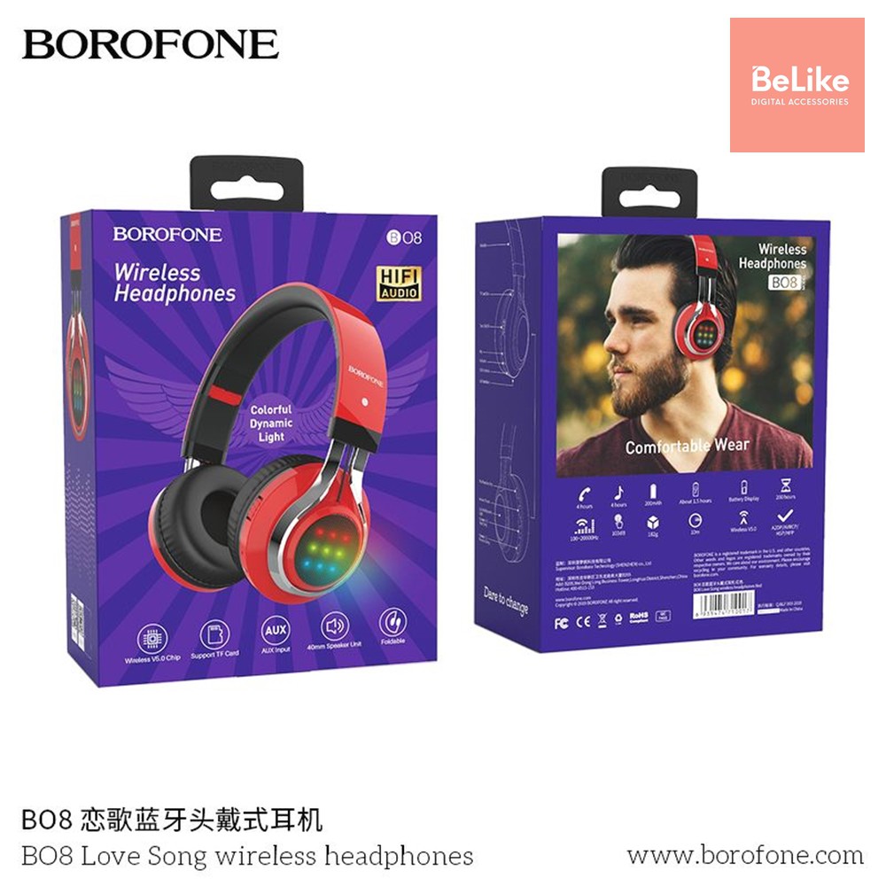 Tai nghe chụp tai bluetooth Borofone B08 - Hàng Chính Hãng | BigBuy360 - bigbuy360.vn