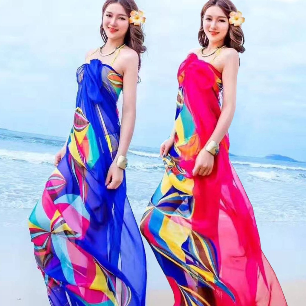 [Trang Sức Đẹp] [Khăn Choàng Lụa Voan Siêu Lớn] Khăn Choàng Lụa Chiffon Phiên Bản Hàn Quốc Dùng Đi Biển Mùa Xuân Thu Đi Biển Chống Nắng Phù Hợp Cho Nữ Đi Biển