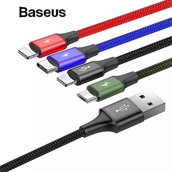 Cáp Sạc Đa Năng Baseus Sạc Nhanh 4 Đầu Baseus Rapid ( 2 ,1 Type C,1 Micro) dành cho IP/Android