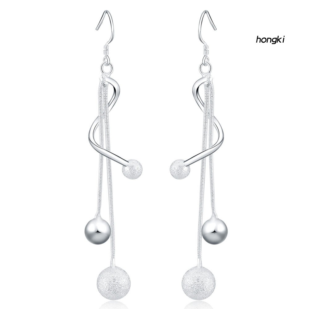 Đôi Bông Tai Dáng Dài Phối Tua Rua Kiểu Dáng Thanh Lịch Cho Nữ