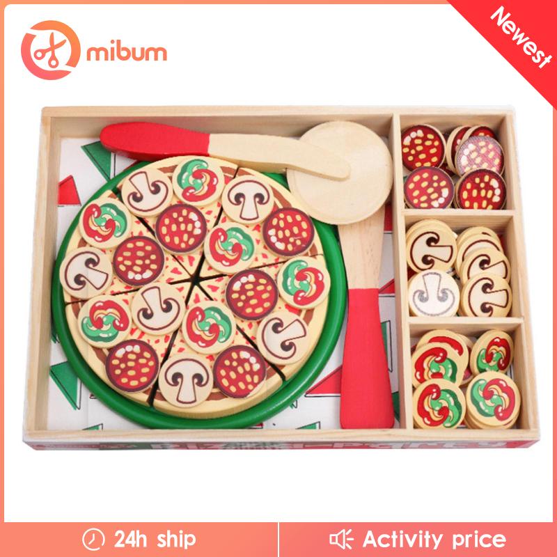 Đồ Chơi Mô Phỏng Bánh Pizza Bằng Gỗ Dành Cho Trẻ Em