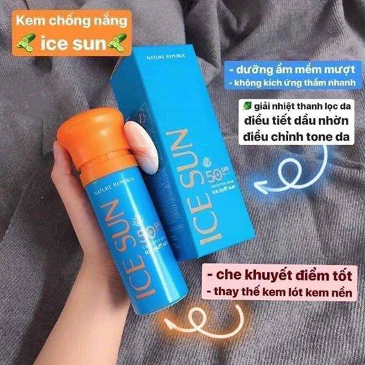 Kem Chống Nắng Ice Sun Nature Republic SPF 50 PA+++