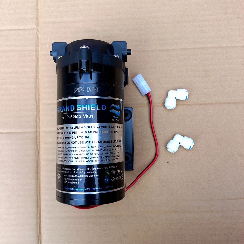 Bơm máy lọc nước ro ❤️FREESHIP❤️ Máy bơm phun sương mini 24V kèm nguồn Adaptor 24V