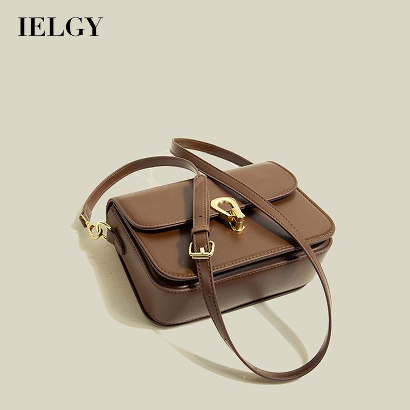 Túi đeo chéo màu trơn có khóa thời trang cao cấp cho nữ