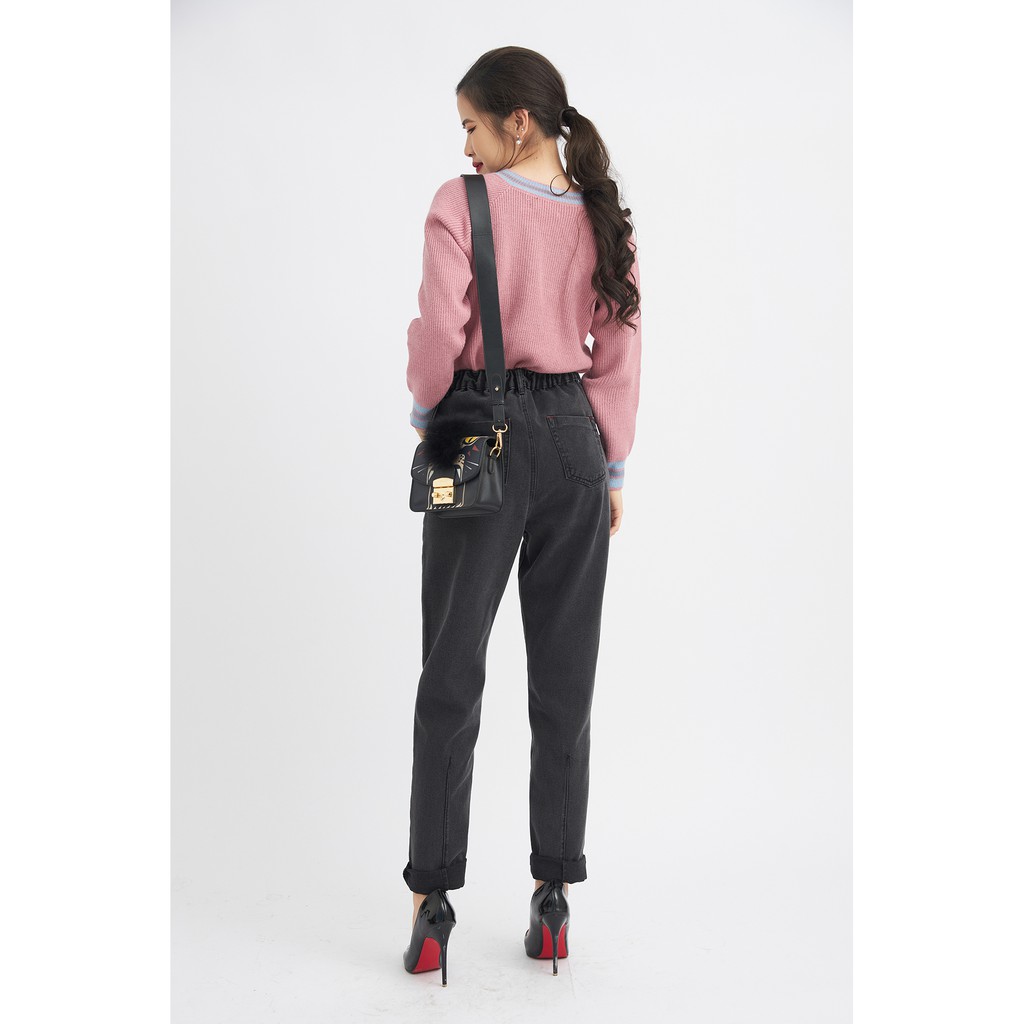 Quần jean nữ cạp chun trẻ trung 20AGAIN cá tính năng động QBA0062 | BigBuy360 - bigbuy360.vn