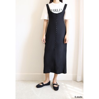 Đầm yếm maxi button down E.studio cá tính, năng động