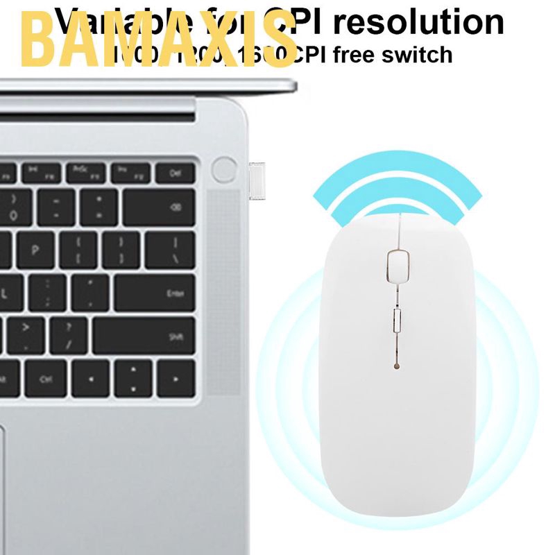 Bamaxis ASHATA Wireless Mouse  Computer Office Business Portable Notebook Tablet Accessories L3 White for