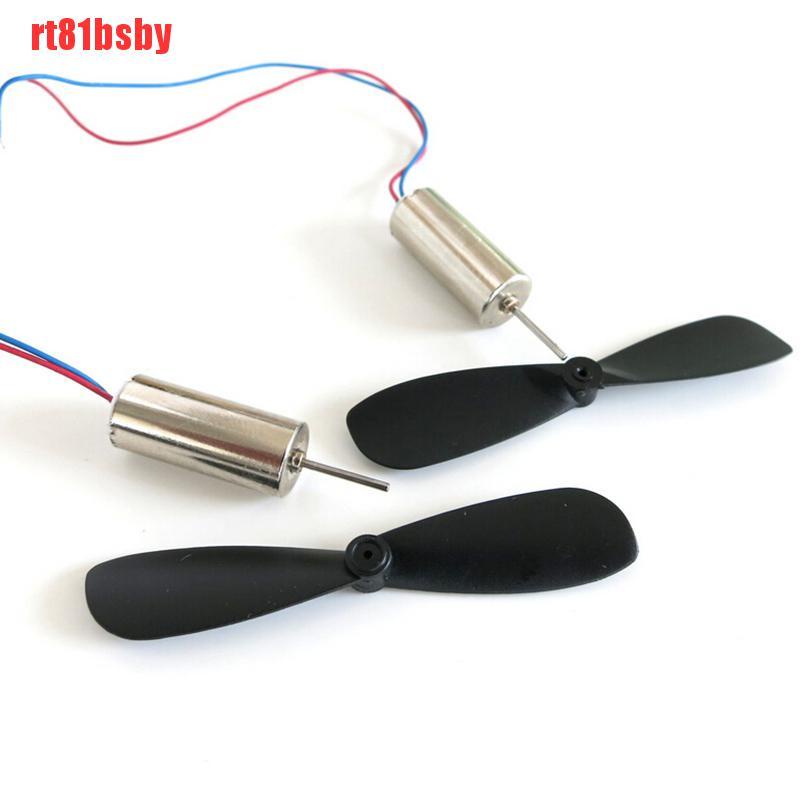 [rt81bsby]Details about  2 PCS 3.7V 48000RPM Electric Aircraft Coreless Motor + Propeller