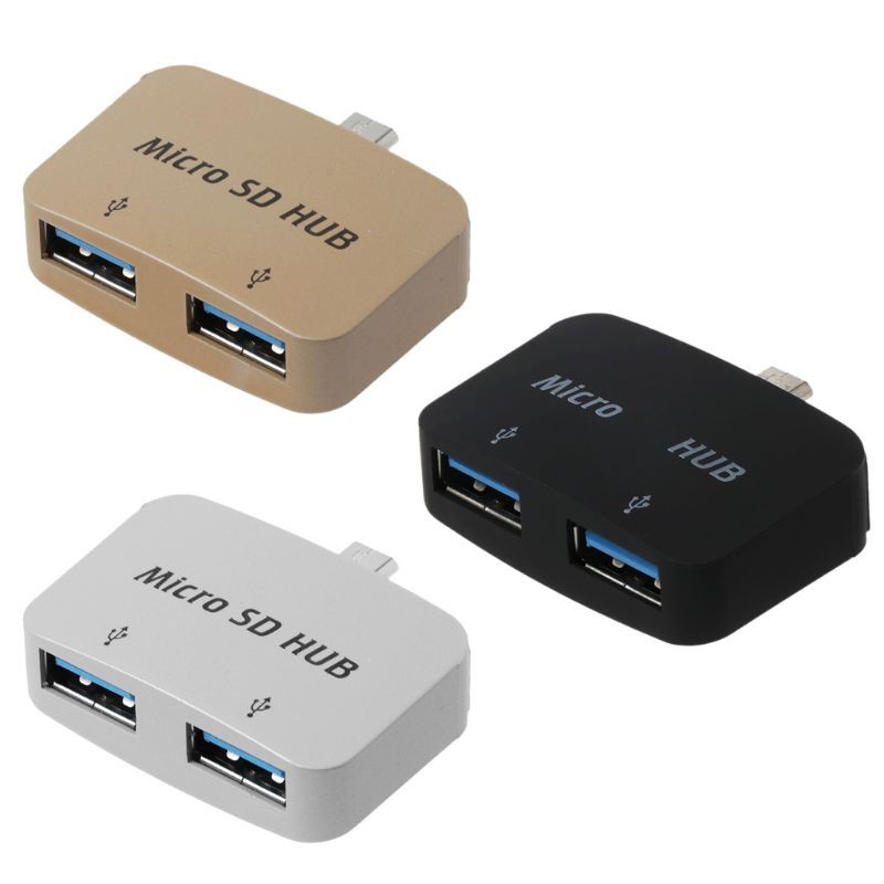 Bộ chuyển đổi Micro USB sang 2 cổng USB 2.0 OTG cho điện thoại Samsung Android
