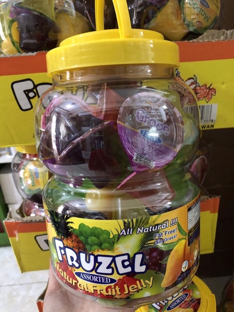 🍏🍇 Rau Câu Trái Cây Fruzel Assorted Natural Fruit Jelly 1450g của Mỹ