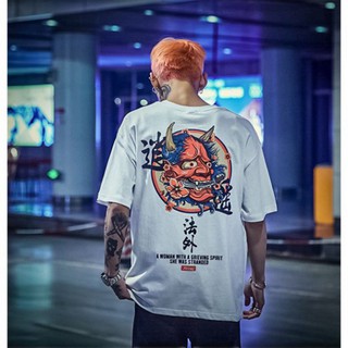 ÁO THUN, ÁO PHÔNG TAY LỠ UNISEX MẶT QUỶ HTNS JAPAN m16 KL SHOP HONGNGUYENSHOP