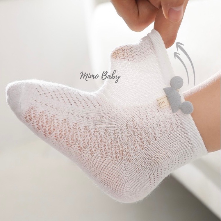 Tất lưới cao cổ gắn hình dễ thương cho bé T28 Mimo baby