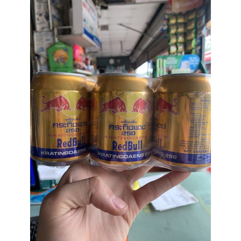 Lốc 6 Lon 250ml Bò Húc Redbull Thái Lan