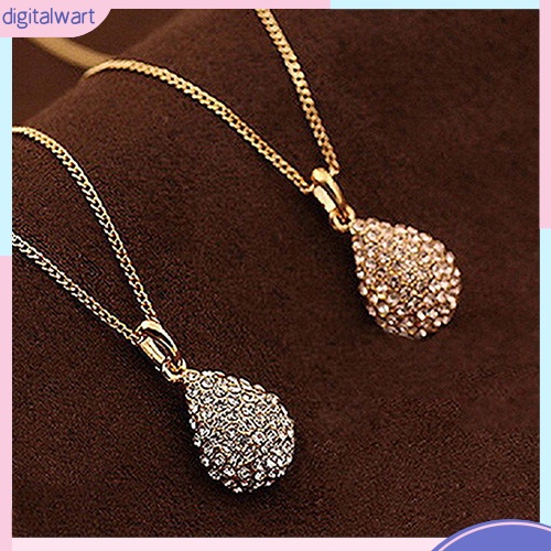 Dây chuyền dài đính đá hình giọt nước thiết kế thời trang