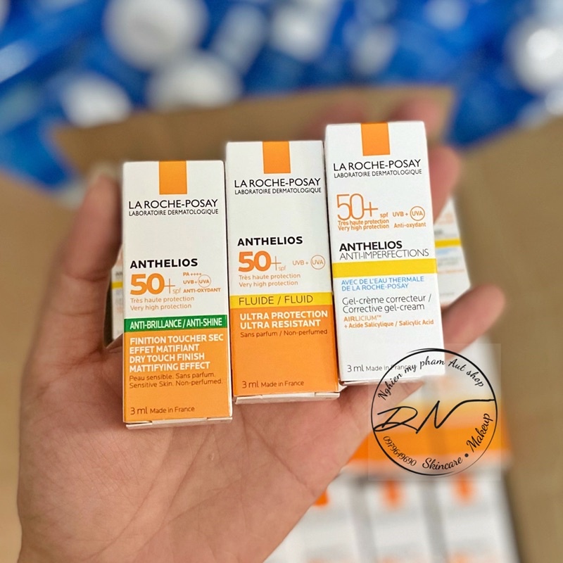 Kem chống nắng La Roche Posay vạch xanh lá ANTI-SHINE, Anti-Imperfection, Shaka Fluide