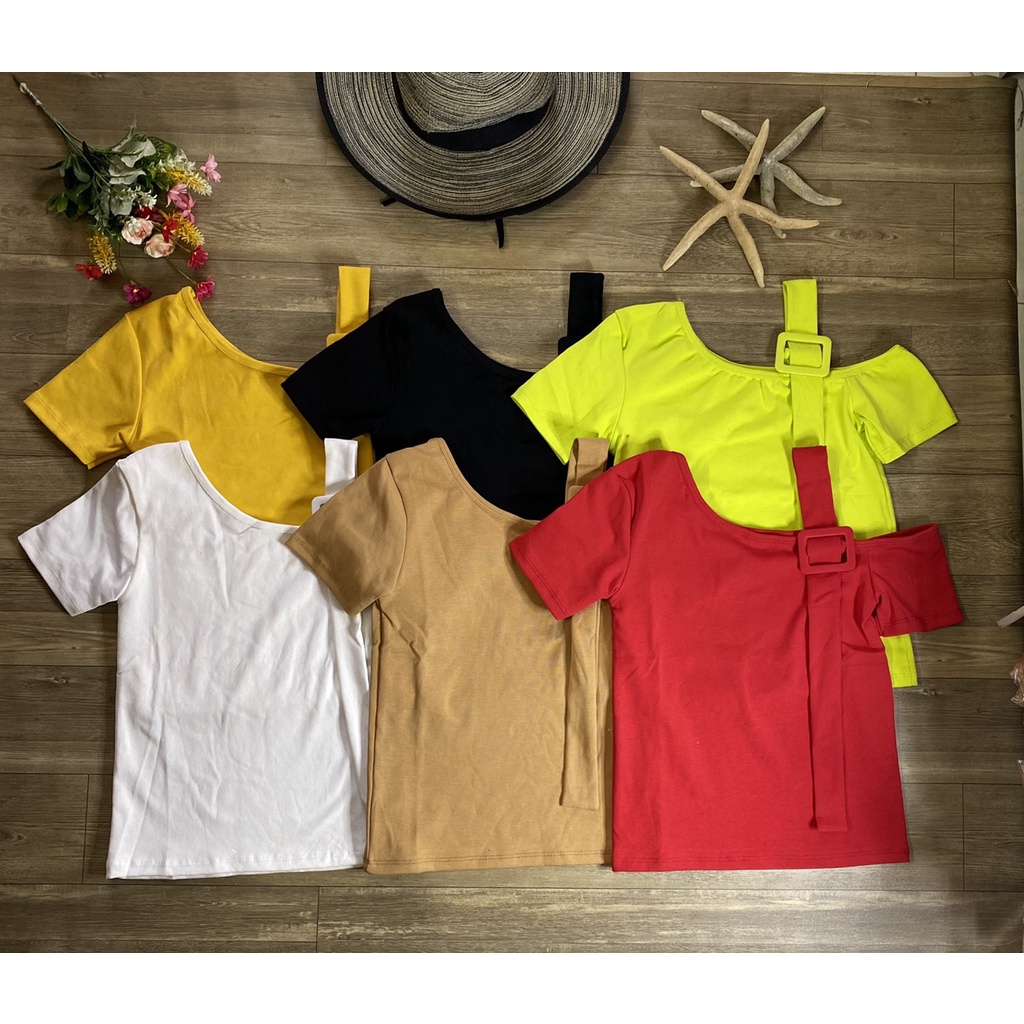 Áo thun nữ kiểu phối khoen độc lạ, chất vải thun thái xịn sò,chính tay shop quay và chụp thật nhé phom từ 38-53 ký vừa.