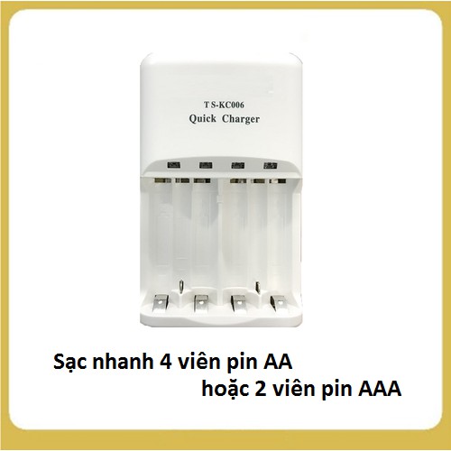 Sạc nhanh pin tiểu AA và pin AAA