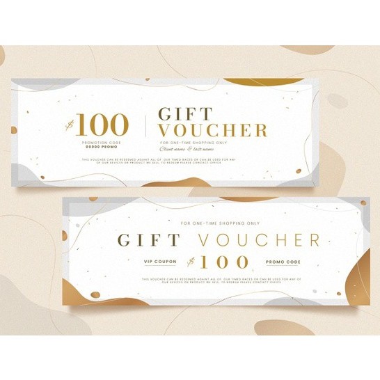 GIFT VOUCHER GIÁ RẺ - KÍCH THƯỚC 5 X18 cm - DÀNH CHO SPA/ THẨM MỸ/ NAIL/ SHOP/...